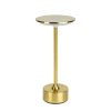 Stolní lampa – zlatý kov – nastavitelná barevná teplota, jas – akumulátorová – USB