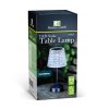 Solární stolní lampa – průhledná – studená bílá LED – plast – 26 x 12 cm