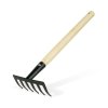 Zahradní nářadí – hrábě – 50 cm – s dřevěnou rukojetí