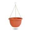 Závěsný plastový květináč s řetízkem – terakota – 30 x 18 cm