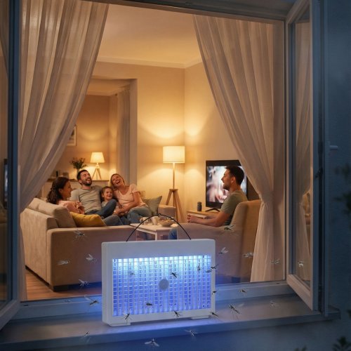 UV lapač hmyzu – Type-C – akumulátorový, zavěsitelný – bílý