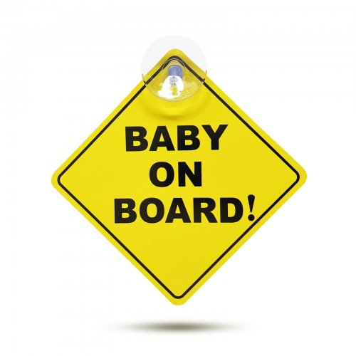 Tabulka „Dítě na palubě” s přísavkou – 12,7 x 12,7 cm