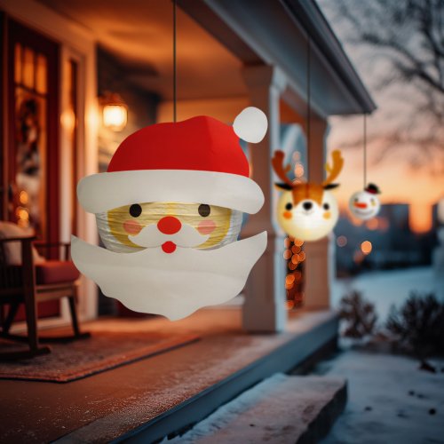 Vánoční lampion - Mikuláš - papír - 30 cm