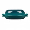 Smaragdově modrý smaltovaný litinový pekáč na kachnu / chléb kónický