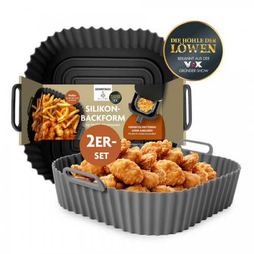 KitchBo AirFryer / Silikonová vložka do fritézy s horkým vzduchem 20*20 cm, 2 ks