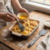 Baker's Secret – 2dílná sada silikonového štětce a stěrky – 21/22 cm – černá