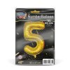 Narozeninový fóliový balónek číslo 5 – zlatý – 40&amp;amp;quot;
