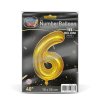 Narozeninový fóliový balónek číslo 6 - zlatý - 40&amp;amp;quot;