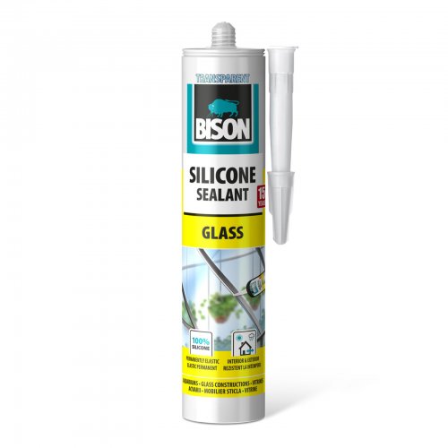 Bison skleněný silikon, transparentní, 280 ml