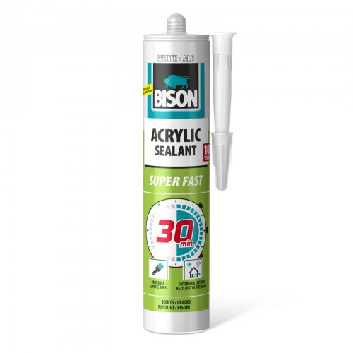 Bison 30minutový akrylový tmel, bílý, 300 ml