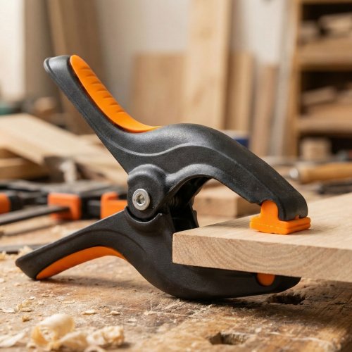 Upínací klip – 2" / 55 mm – 160 x 115 mm – plast – černá / oranžová
