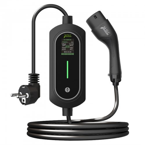 Nabíjecí stanice pro elektromobily s taškou – EVSE Typ 2 – 5 m – max. 3,5 kW – 1x16A – 110–240V AC