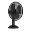 Stolní ventilátor – 23 cm – 22 W – 2 rychlosti – oscilační – černý – 220–240 V AC