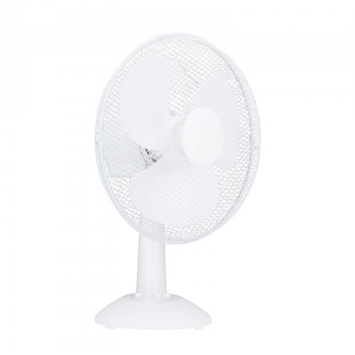 Stolní ventilátor – 23 cm – 22 W – 2 rychlosti – oscilační – bílý – 220–240 V AC