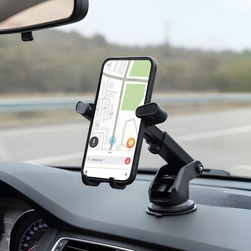 Držák na telefon – s přísavkou – 102 x 97 x 98 mm – černý