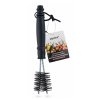 Kartáč na čištění grilu – s plastovou rukojetí – 25 × 5 × 3 cm – černý