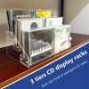 1 ks Průhledný akrylový 3úrovňový CD stojan