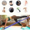 3 ks sada jóga odporových pásů, TPE elastické pásy se 4 úrovněmi odporu, sportovní cvičební vybavení na fitness, jógu, pilates a silový trénink
