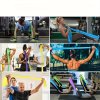 3 ks sada jóga odporových pásů, TPE elastické pásy se 4 úrovněmi odporu, sportovní cvičební vybavení na fitness, jógu, pilates a silový trénink