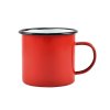Mazaný šálek 9 cm 450 ml červeno-bílý