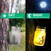 Solární pohádková světýlka lampion – Zahradní dekorace, venkovní závěsná skleněná lampa s mrazivým efektem skla