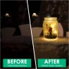 Solární pohádková světýlka lampion – Zahradní dekorace, venkovní závěsná skleněná lampa s mrazivým efektem skla