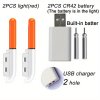Elektronický rybářský prut se svítícím plovákem-lampa, lithiová akumulátorová LED