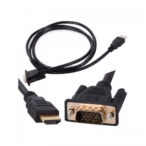 HDMI kabel se zlatým konektorem, s Full HD D-sub kabelem