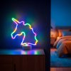 Neonová LED lampa – barevný jednorožec – 3 x AA + USB – 28,5 x 8,5 x 24,5 cm