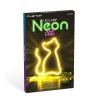 Neonová LED lampa - teplá bílá kočka - 3 x AA + USB - 17 x 1,6 x 23,3 cm