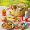 Pikniková sada s burgerem, pizzou a hranolky