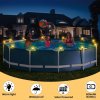 6 ks solárních bazénových lamp – vodotěsné LED lampy na dekoraci bazénu