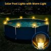 6 ks solárních bazénových lamp – vodotěsné LED lampy na dekoraci bazénu
