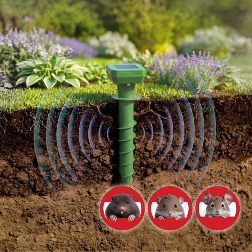 Zapuštěný solární odpuzovač škůdců – 80 mAh – 500 m2 – IP44