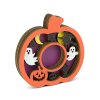Halloweenská dekorace – držák na čajovou svíčku – dýně – MDF – 11 x 11 x 1,8 cm