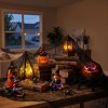 Halloweenská záclona - černá, textil - 76 x 228 cm