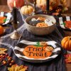 Halloweenský papírový talíř - dýně - kulatý - 23 cm - 8 ks / balení