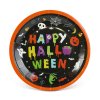Papírový talíř Halloween – „Happy Halloween“ – kulatý – 23 cm – 8 ks / balení