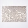Prostírání – vzor listů – PVC – 45 × 30 cm – stříbrné