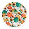 Podzimní dekorace – kovový tác – dýně – 33 cm