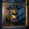 Halloweenová 3D gelová okenní dekorace – netopýr, pavouk – 30 x 30 cm – 9 ks / balení