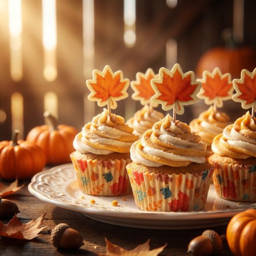 Sada papírových košíčků na muffiny – s tyčinkami – 24 + 24 ks