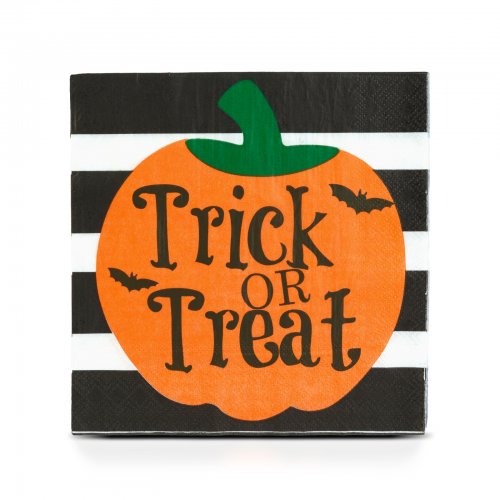 Halloweenský papírový ubrousek - dýně - 2vrstvý - 33 x 33 cm - 16 ks / balení