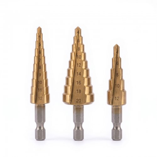 Sada stupňovitých vrtáků – na kov – 4–20 mm