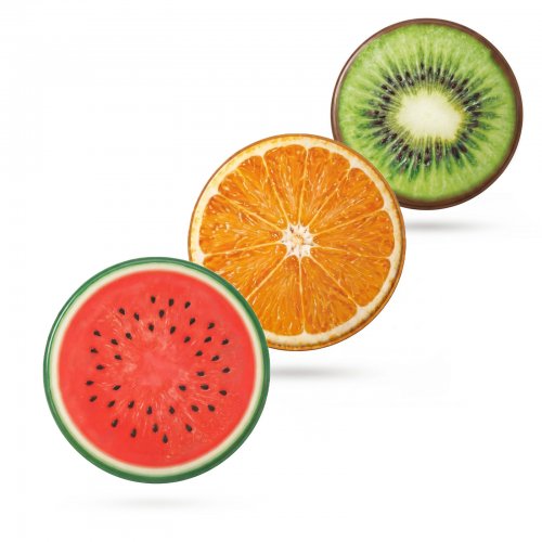 Chladicí podložka pro domácí zvířata – kiwi, pomeranč, meloun – 50 cm