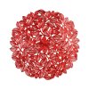 Prostírání – červené – metalický efekt – kulaté – PVC – 38 cm