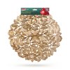 Prostírání – zlaté – metalický efekt – kulaté – PVC – 38 cm