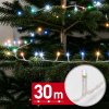 Světelný řetěz – 30 m – barevný – 600 LED – 220–240 V – 6 W – průhledný kabel