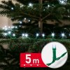 Svetelný řetěz – 5 m – studená bílá – 100 LED – 100–240 V – 6 W – zelený kabel