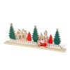 Adventní kalendář - vánoční vesnička - MDF - 40 x 12 cm